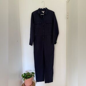 NWT Outerknown Navy Twill Utility Jumpsuit S